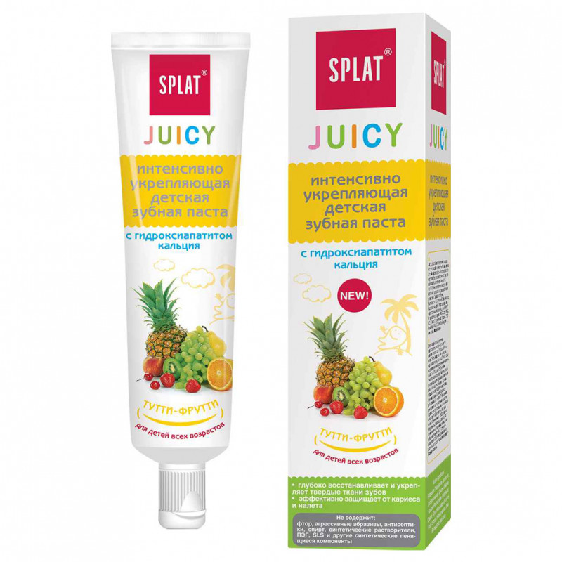 Juicy Зубная паста укрепляющая Тутти-Фрутти 35мл 