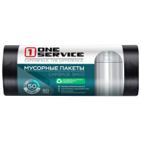 Пакеты для мусора 60*68см 60л*50шт черные