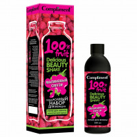 Подарочный набор №1560 Delicious Beauty Shake Малиновый смузи (Пена для ванны 250мл + Мочалка)